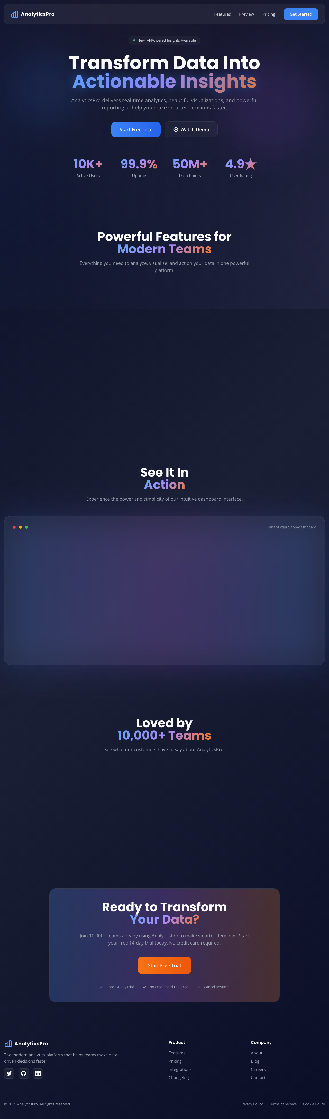 Analytics Dashboard