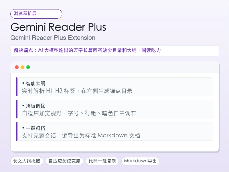 Gemini Reader Plus · 大纲阅读